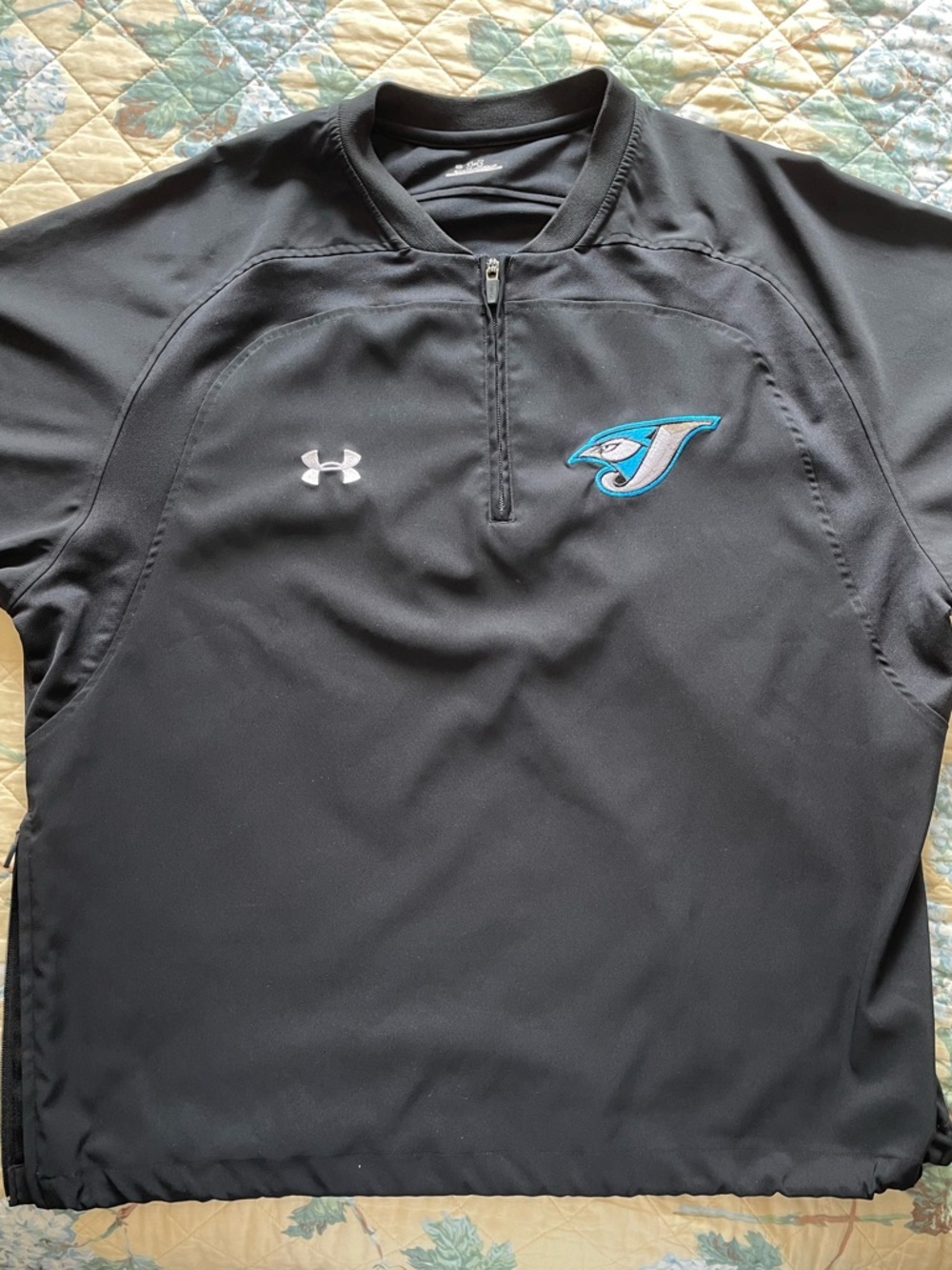 Blue Jays Under Armour Black Short-Sleeve Batting Practice Shirt